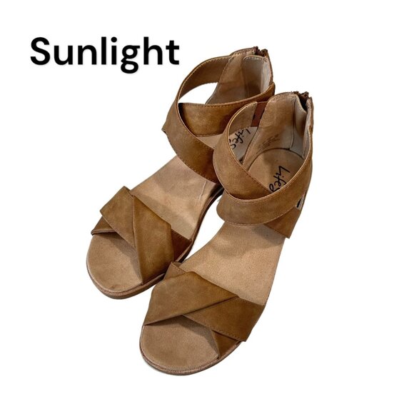 LIFE STRIDE ZOOM Women SZ 9M Blush Suede Criscross Sport Ankle Strap Sandals - Picture 1 of 15